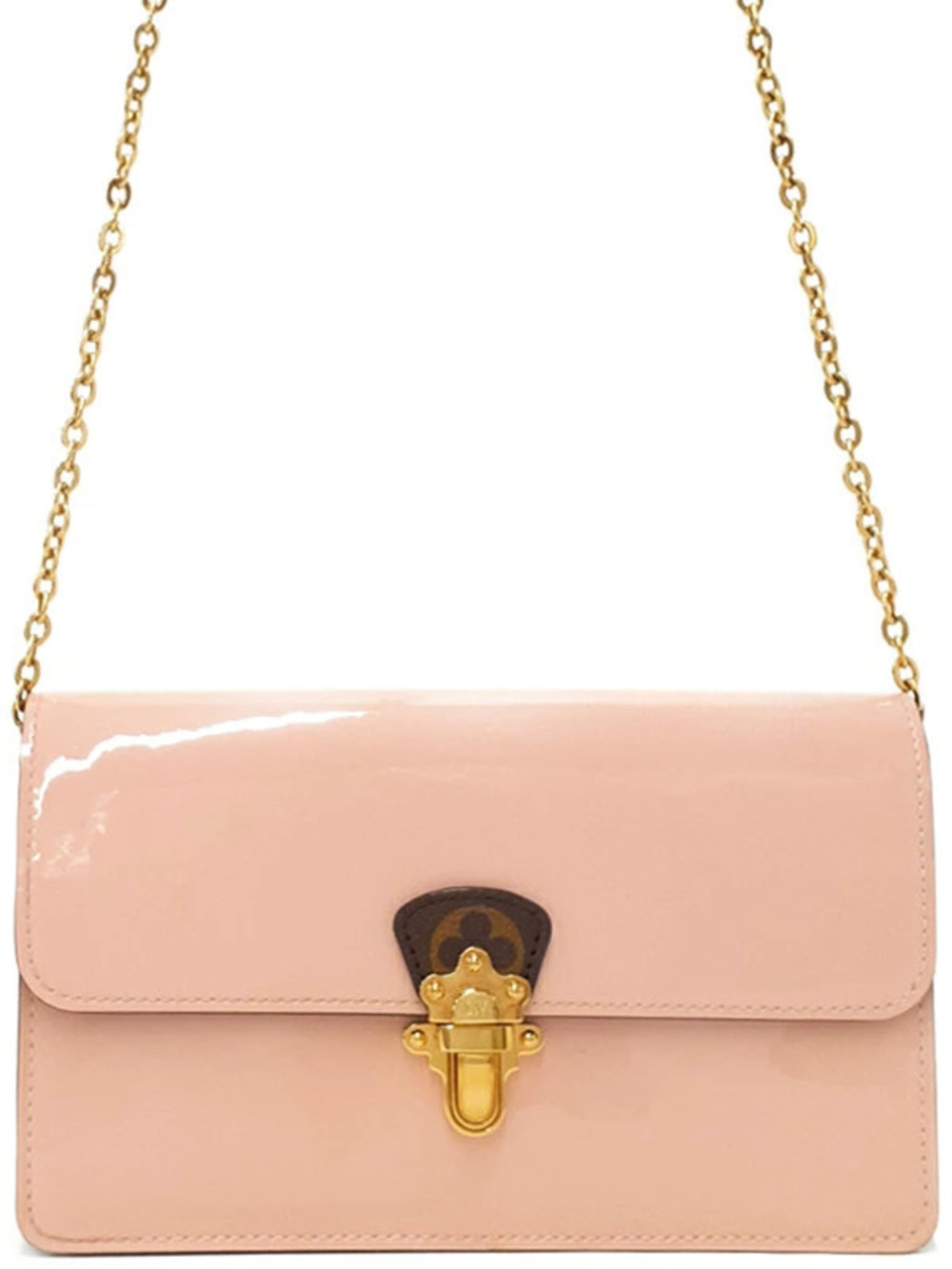 Louis Vuitton Portefeuille Cherry Red wood Chain Shoulder Bag